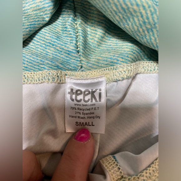 Teeki New Moon Rainbow Hot Pant Legging Medium M Pink Blue Tight Fit small - Picture 6 of 8